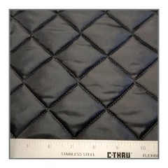 Black Quilted Polyester Batting Fabric – 58″/60″ Width – Sold By The Yard