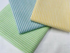 Candy Stripe Linen Fabric Light Cotton Material Ticking White Lines 150cm Wide