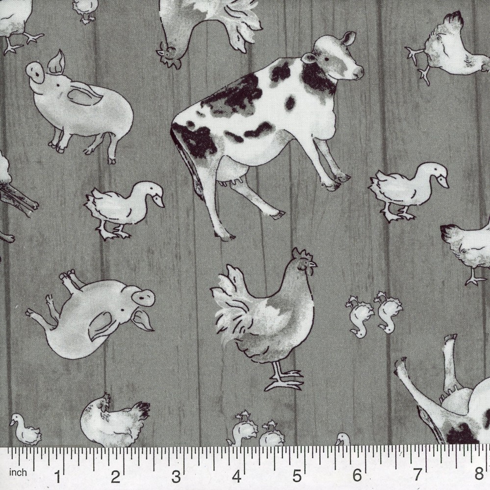 Farm Animals on Barnboard #C4-1-11 BTY