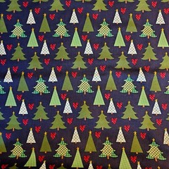 Christmas Tree Fabric 100% Cotton FQ HY BTY By the Yard Trees Santa