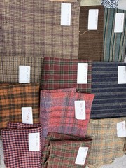Vintage Handwoven Fabric Bundle Plaid Stripe Primitive Patchwork Cotton 10 pcs