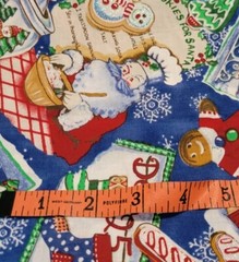 3 Pounds 8 Ounces Christmas Fabric Holly Santa B2