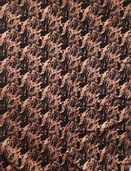 Heavy Metal by Ro Gregg for Northcott; copper metallic 100% cotton on black 4yd