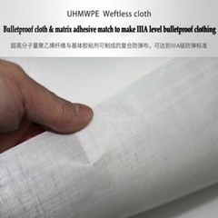 UHMWPE fabric Bullet explosion proof antistab cloth for make Body armor armet