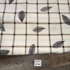 Home Decor Fabric 5 Yards Total 94” Wide Fabric! Cream And Tan Plaid With Black