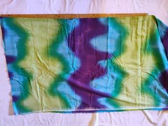 Vibrant Ombre Tie Dye Fabric – 5+ Yards Purple Blue Green Boho Sewing OOP RARE