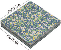 Charm Packs for Quilting 5 Inch – 42 Charm Squares for Quilting 5X5 – Green Cott