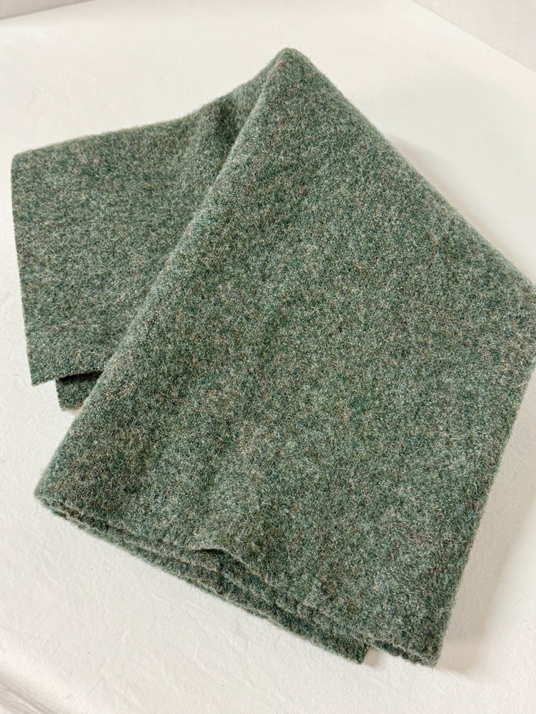 large piec pendleton yakima camp blanket wool scrap crafts repairs heather green