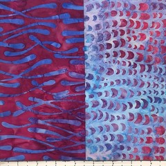 8 Fat Quarters Purple Patch Batik Lunn Fabric FQ Pack 100% Cotton Magenta Blue