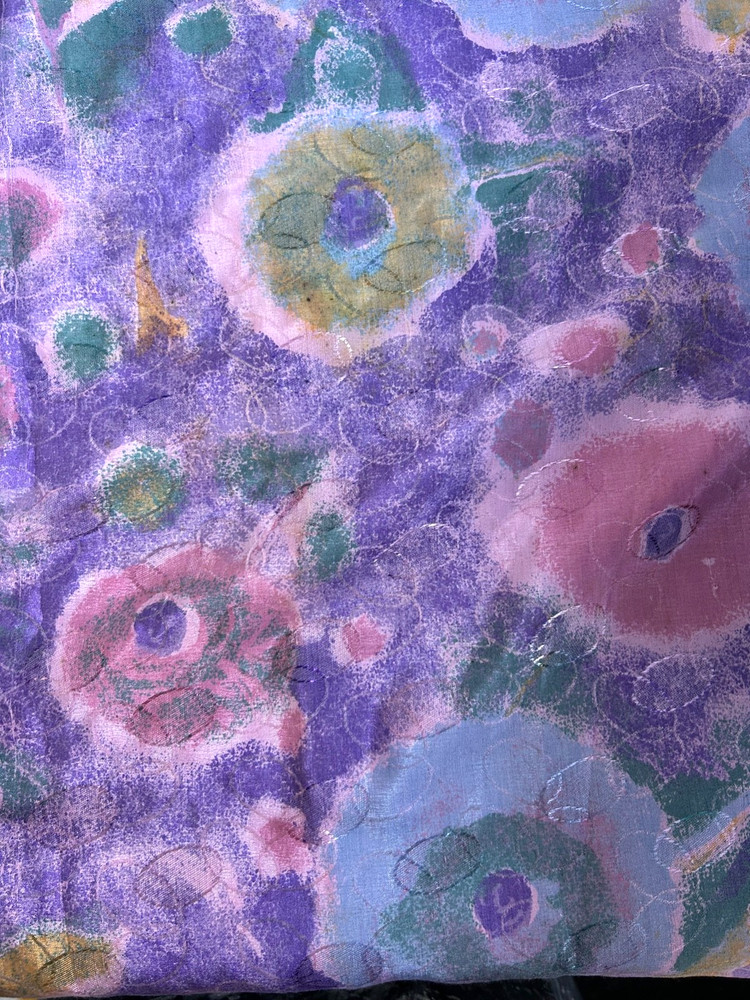 Multicolor of Lavender Floral Print Fabric Sold by the Yard 44″ wide