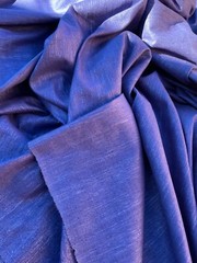 RAW SILK TUSSAH/ DARK BLUE, 54-55″ WIDE, BY THE YARD.