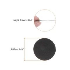 HARFINGTON 100pcs Round Adhesive Felt Circles, 30mm (100pcs), Black