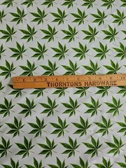 MARIJUANA, POT, WEED, 420, CANNIBUS, Leaf, Cotton,, $7 Yd