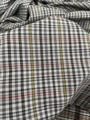Minova Check Wool Fabric | 1.75 yd | Made in England | Vintage Tailoring Cloth
