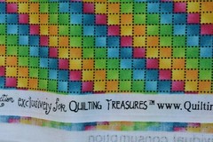 By 1/2 Yd, Bright Colorful Diagonal Stripes, Quilting Treasures, Pearson, P8521