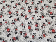 Vintage Mickey Mouse Cotton Quilt Red White DISNEY Mickey Minnie Mouse Dot 45×55