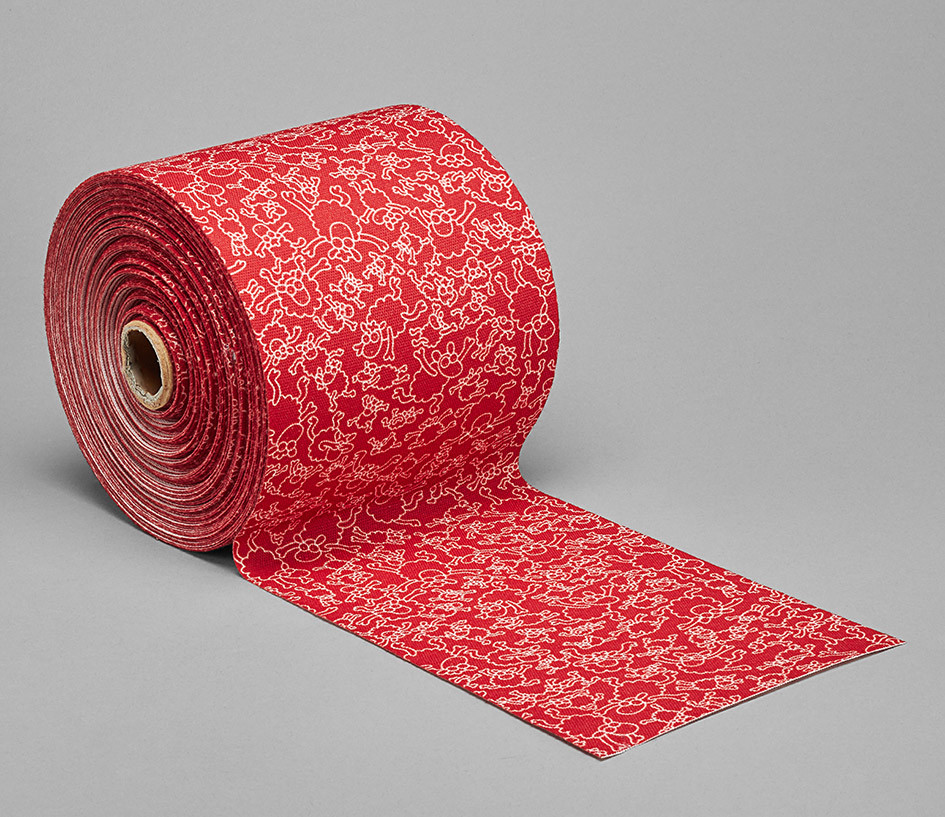 Red sheep canvas (selvedges) Sold by the meter | Diegos® kids accessories