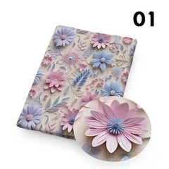 Printed Artificial Leather Sheets Synthetic PVC Leather Fabric Roll DIY Handbags