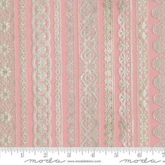 Moda Quilting Fabric by the yard Cotton Junk Journal Blush Antique Lace 7418 14
