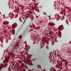 Derby Floral Digital Print Fabric – Linen Look – 115 Inch. in Width, | Home Deco