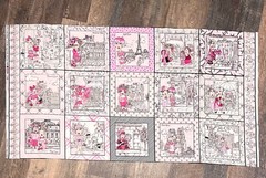 RARE 2007 Loralie Harris Paris Holiday Cotton Fabric Panel 23″ x 43″
