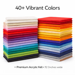 FabricLA | Acrylic Felt Fabric | 72″ Wide 1.6mm Thick | Soft Craft Felt Sheets