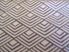 Better Homes & Gardens Cotton Fabric Geometric Fan Gray White Print 2yd x 44