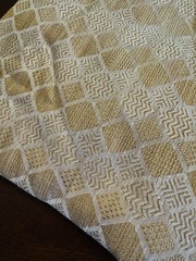 Vintage MCM Gold Silver Metallic Lamé Fabric 2.5 YDS 43″W Modern Texture LtWt