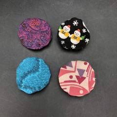 Lot of 100 Handmade 1 3/8 inch Yo-yos Assorted Colors 100% Cotton