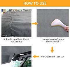 US Stock! 60″W Gray Suede Headliner Fabric Foam Backed for Car Inner Roof Repair