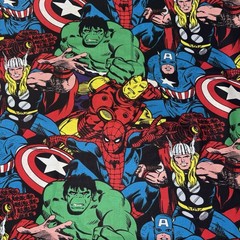 Marvel Avengers Cotton Fabric Stacked (1 Yard) By The yard Sewing Quilting