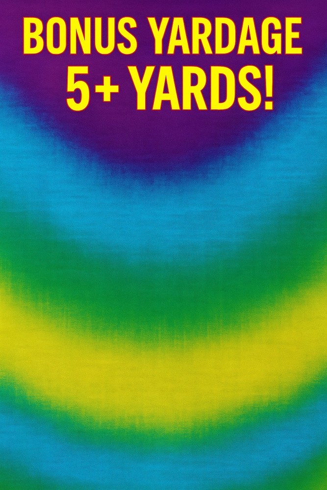 Vibrant Ombre Tie Dye Fabric – 5+ Yards Purple Blue Green Boho Sewing OOP RARE
