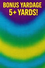 Vibrant Ombre Tie Dye Fabric – 5+ Yards Purple Blue Green Boho Sewing OOP RARE