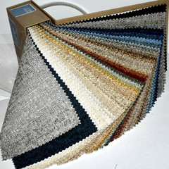 FABRIC SAMPLE BOOK Multicolor FOCUS Rustic Texture CO/PE 48pcs LOT e-z peel back