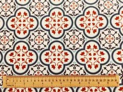 Fabrics by the meter and tablecloths | Tile motifs | Made in Italy | 100% Cotton