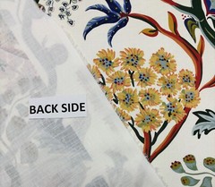 BALLARD DESIGNS MILLIE BLUE BUTTERFLY FLORAL VINE DESIGNER FABRIC BY YARD 54″W