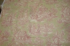 6 yds Waverly Fabric Rustic Life Toile Home Seasons Green Red 45″w x 215″ BTP