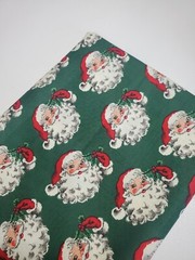 Santa Fabric Retro Christmas Seasonal 1950s Kitschy Holiday Sew New FAT QUARTER