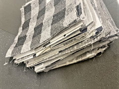 Fabric Samples Square Piece Pindler Lot of 70 PC Gray Black and White