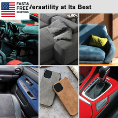Premium Black Suede Fabric Wrap – 17X70 Inch Suede Wrap for Car Interior – Sel