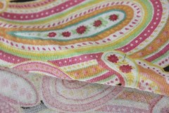 7 Yards Pink Brown Paisley Floral Fabric 100% Cotton 43×252″