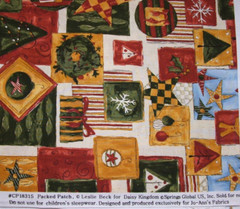 Daisy Kingdom PACKED PATCH Fabric 104 x 42 Beck 2 7/8 Yds Holiday Christmas