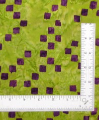 Hoffman Quilt Shop Quality Batik Fabric Set of 4 Fat Quarters Purple Lime Green