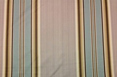 P KAUFMANN SATEEN STRIPE BEIGE BLUE POLISHED SATEEN FABRIC BY THE YARD 58″W