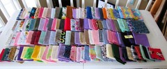 7 LB SCRAP ASSORTED PIECES ALL COTTON QUILT FABRIC BOX 1