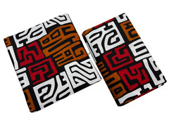 African Ankara Wax Print,100% Cotton, Sell by 6 Yards-Red White Black Brown