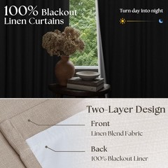 70 Inch Wide Blackout Curtains 96 Inches Long Pinch Pleated Burlywood Birch |…
