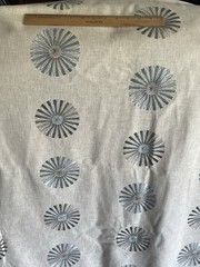 Essante Kobe 5 Yards Embroidered Curtain, Home Decor Circles Pattern Fabric