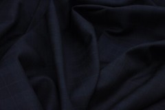 Eredi Pisano 3.4 m premium cold wool Suiting fabric dark blue windowpane check