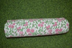 7 Yard Hand Block Floral Print Fabric 100%Cotton NO TARRIF CHARGES 100%✅ZK_234
